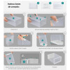 Caja zapatera apilable para ordenar zapatos blanco