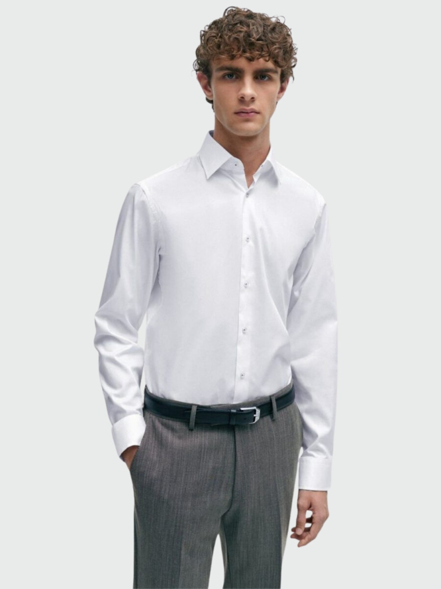 BOSS - Camisa regular fit de algodón de fácil planchado, H-JOE-KENT 