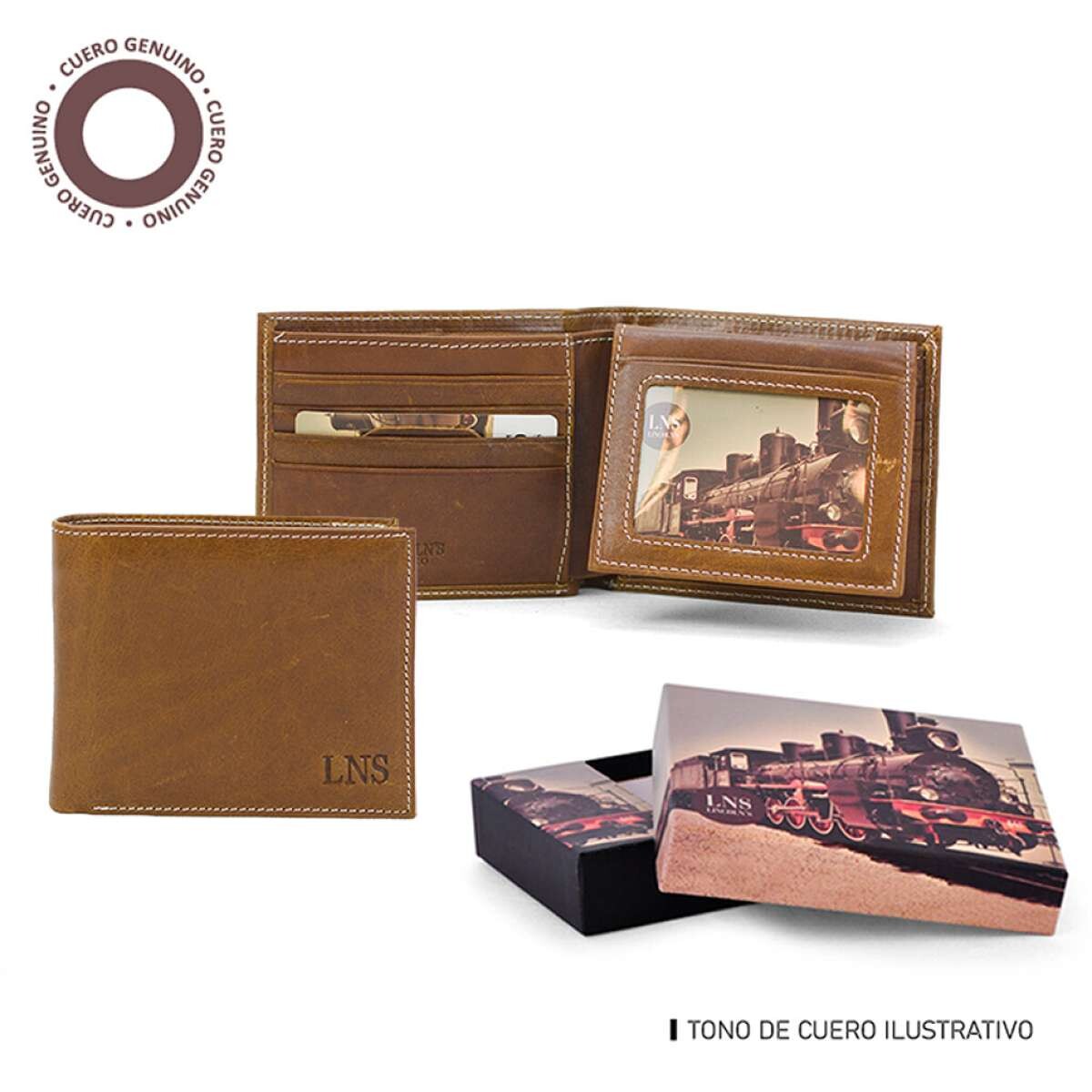 Billetera Cuero Atlantis - Whisky 