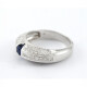 Anillo Oro Blanco Con Brillantes Y Zafiro Anillo Oro Blanco Con Brillantes Y Zafiro