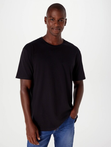 CAMISETA BÁSICA MANGA CORTA NEGRO