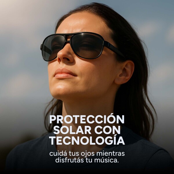 Lentes Smart Bluetooth Parlantes Manos Libres Musica Moderno Color Negro