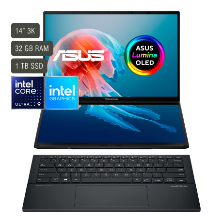 Notebook Asus Zenbook 14''+14'' Táctil Oled Core Ultra 9 32GB 1TB W11 001