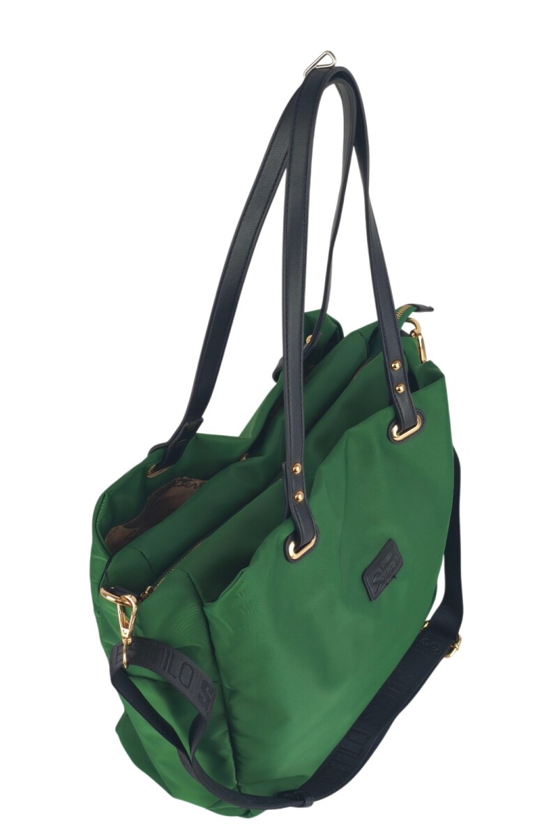 Cartera grande con guantera doble verde