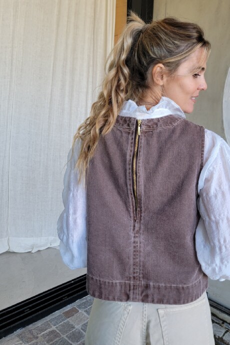 Chaleco Cadaqués Denim Tostado