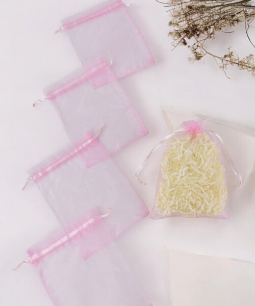 Pack x 100 - Bolsas organza 12x17 cm ROSA