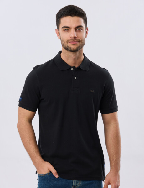 REMERA POLO LISA PIQUÉ Negro