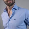 Camisa Luxury Celeste claro jaspeado