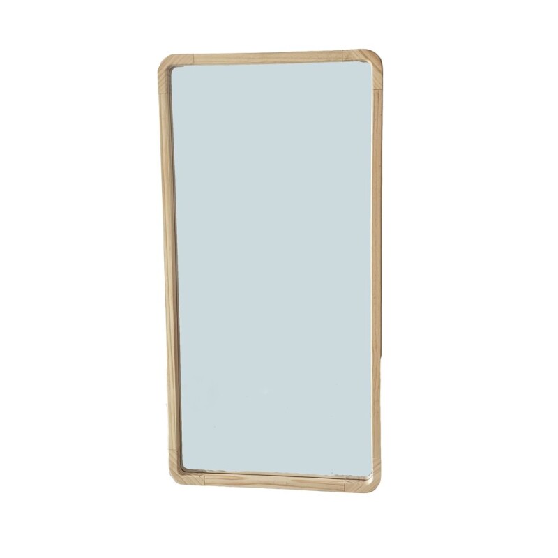 ESPEJO DE PIE MADERA 50x100CM BORDE REDONDO NATURAL ESPEJO DE PIE MADERA 50x100CM BORDE REDONDO NATURAL