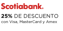 25% OFF con tarjetas Scotiabank