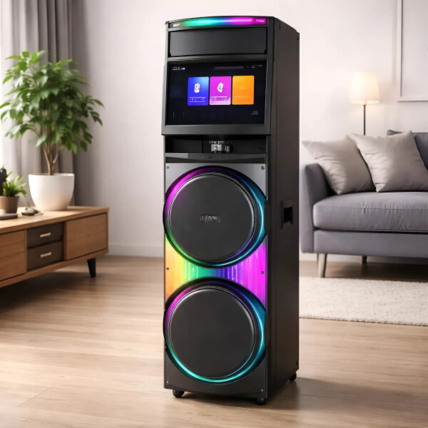 Parlante Torre Con Karaoke Y Pantalla Táctil Rgb 15.4" PARLANTE C/PANTALLA AXIOMA 1417 DP-1417