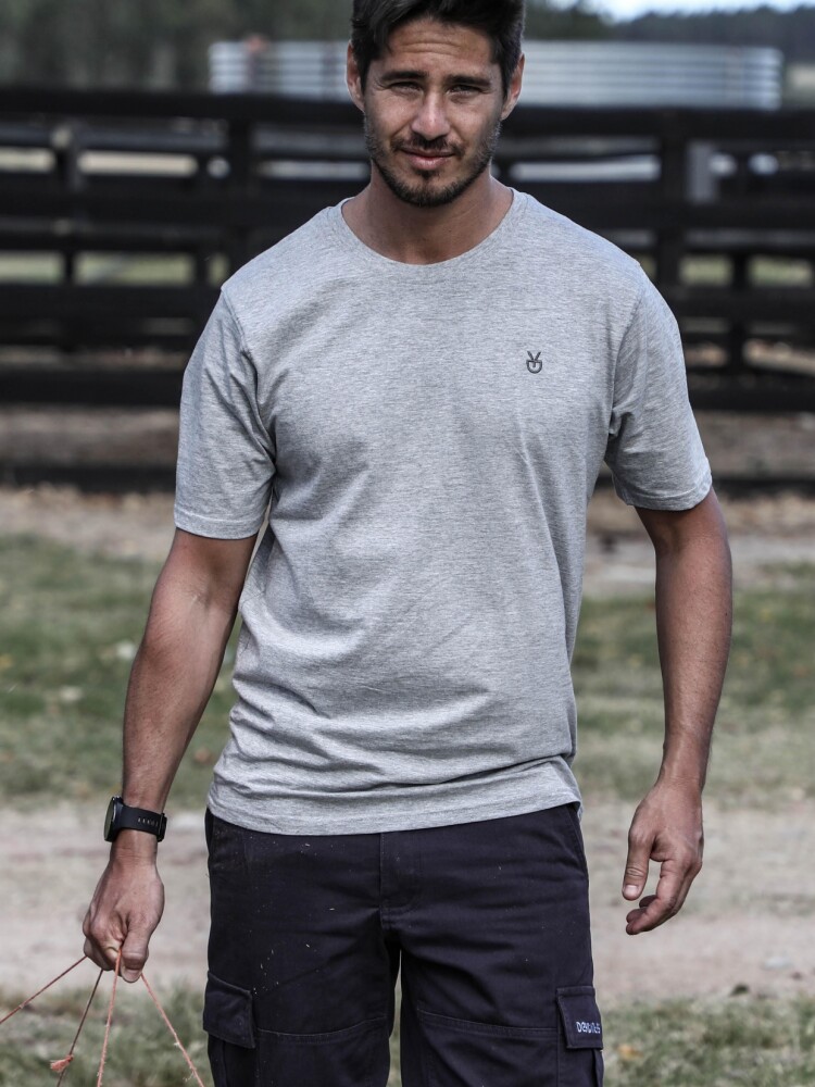 Remera algodón Gris