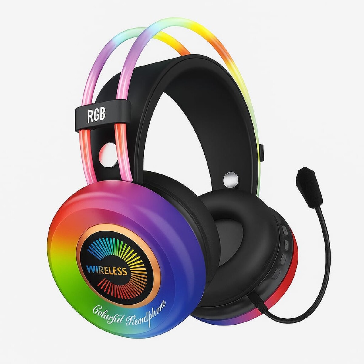 Auriculares Gamer Luces Rgb con Micrófono - BLANCO 