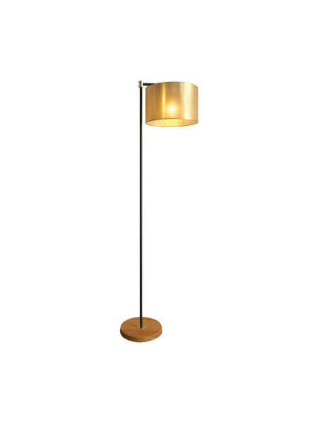 LAMPARA DE PIE 32x40x152CM SEDA/METAL DORADO/NEGRO LAMPARA DE PIE 32x40x152CM SEDA/METAL DORADO/NEGRO