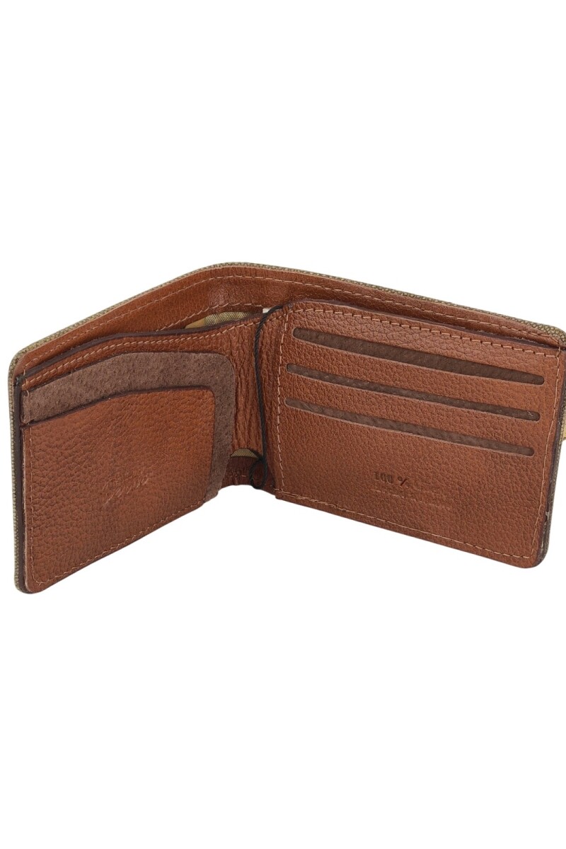 Billetera con elástico Marrón