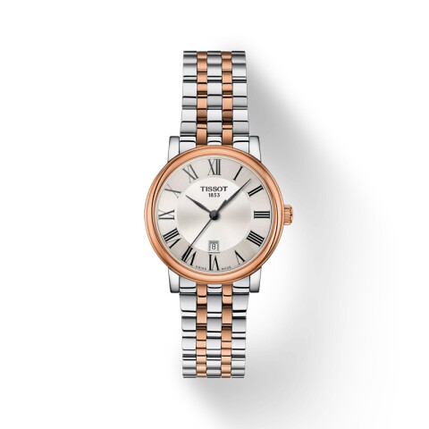 Reloj Tissot T1222102203301 Carson Premium Lady en acero para dama Rosé
