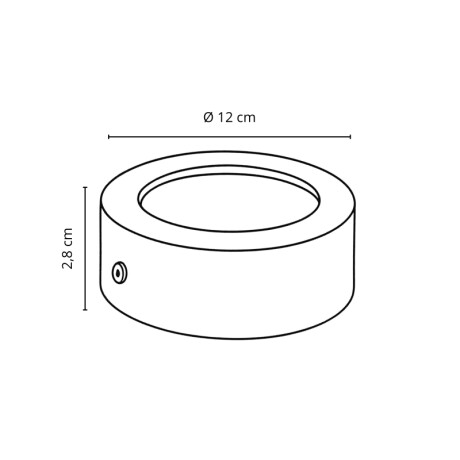 PLRA006 Panel LED Redondo de Adosar 6W Luz Neutra