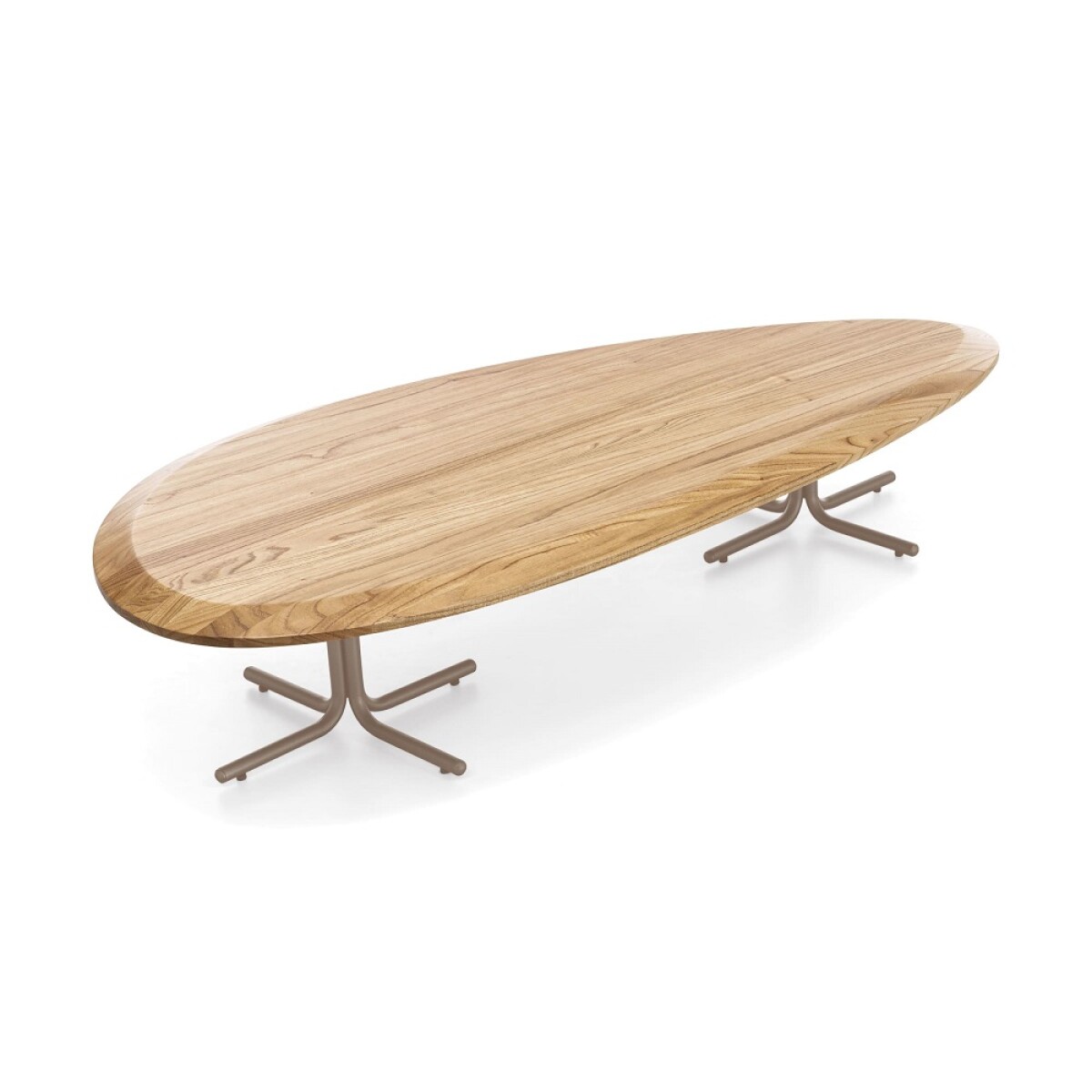 MESA CENTRO PANTE - TAPA MADERA CLARA CINAMOMO - BASE GRAFITO 