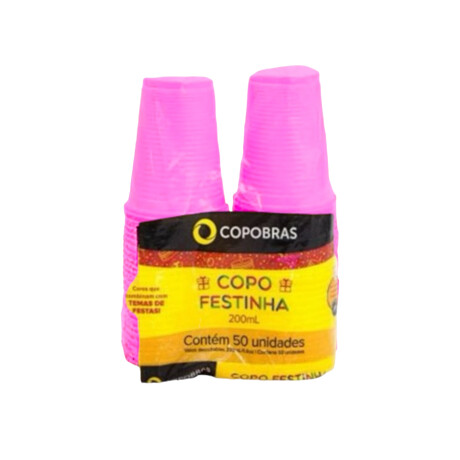 Vasos Descartable Copobras 200 ml x 50 Color Fucsia