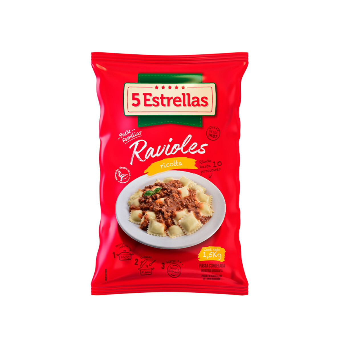 Raviol Ricotta 5e 1.5 Kg 