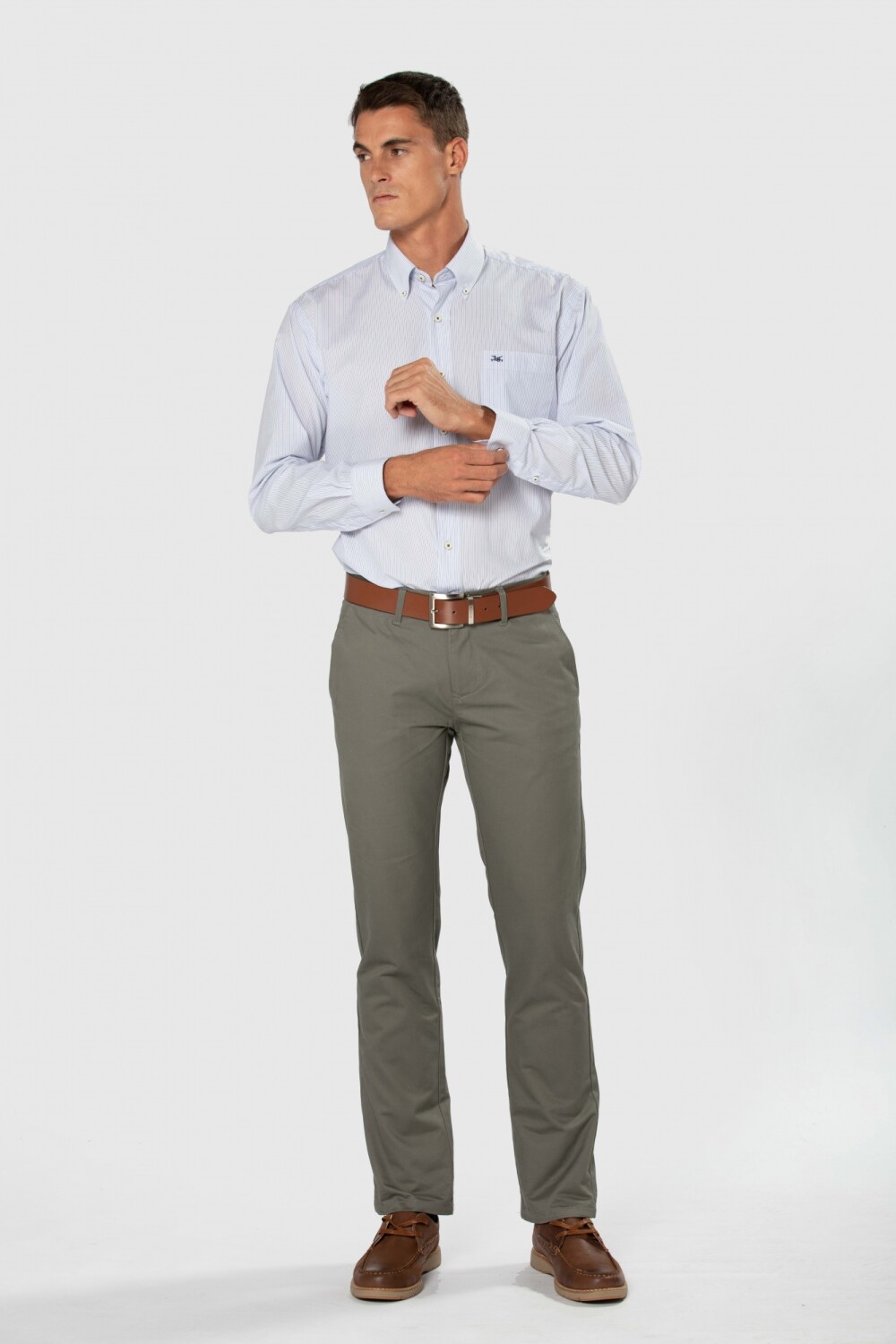PANTALÓN CLÁSICO GABARDINA Verde