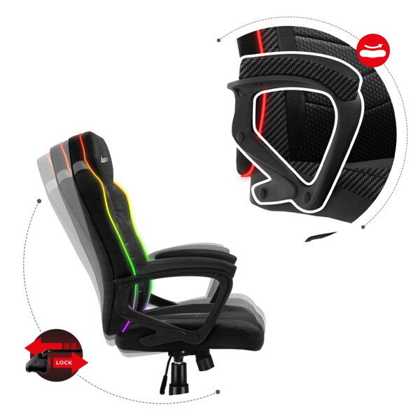 Silla Gamer Huzaro Hz Force 2.5 Luz Rgb SILLA HUZARO HZ FORCE 2.5 LUZ RGB