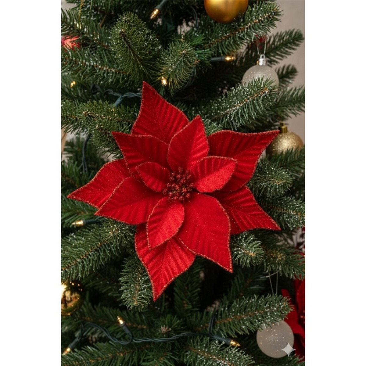 ESTRELLA FEDERAL TERCIPELO ROJO 25 CM. 