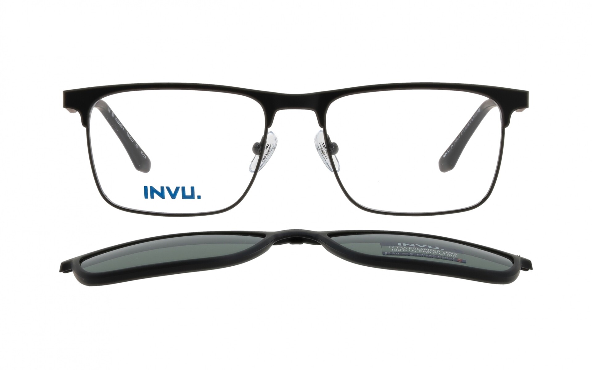 INVU Clip-On 32505A col M.Black Pol 