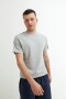Remera cuello redondo GRIS MELANGE