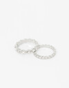 Sets Anillos Metal Set De Anillos Metal Con Strass - Plateado Rodio