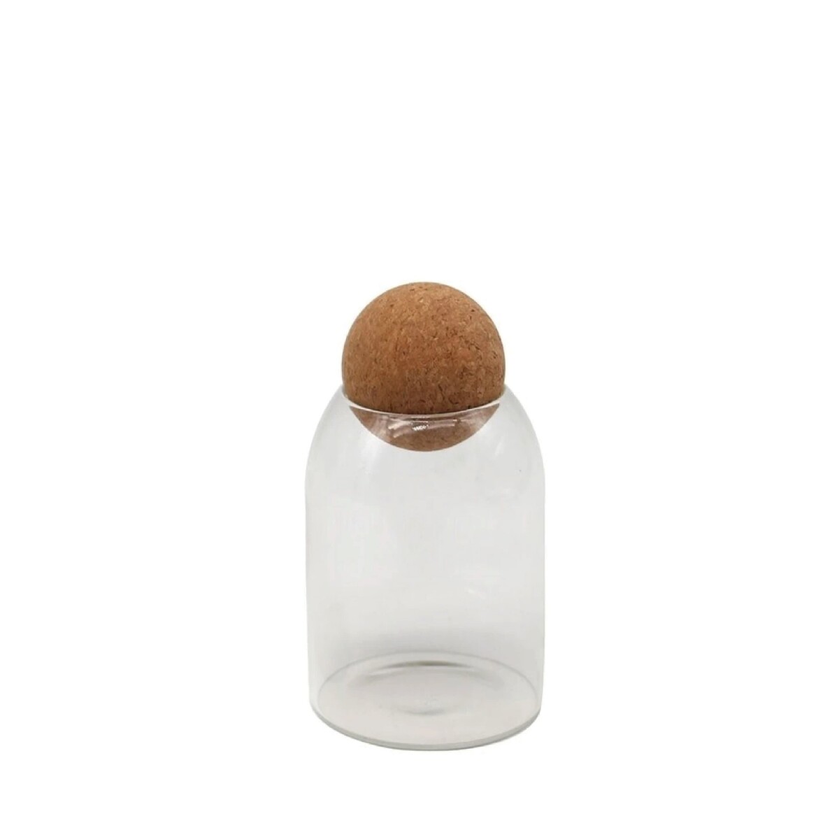 RECIPIENTE BOROSILICATO 500ML TAPA CORCHO D9.5XH13.5 