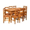 Jgo Comedor Mexicano Mesa 1.80 c/8 sillas Natural Jgo Comedor Mexicano Mesa 1.80 c/8 sillas Natural