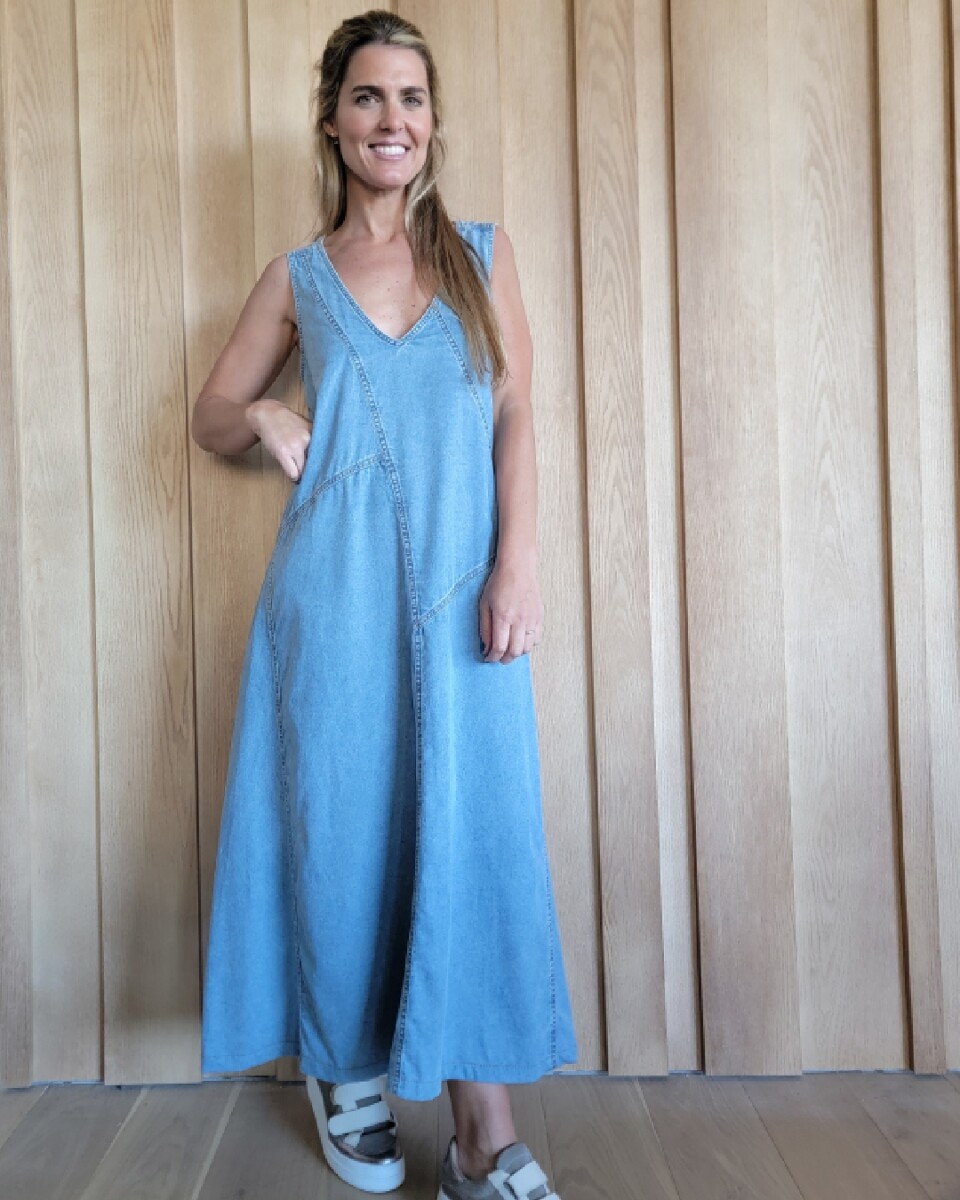 Vestido Magnolia - Denim Celeste 