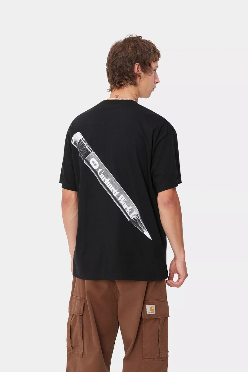 S/S WIP PENCIL T-SHIRT Negro
