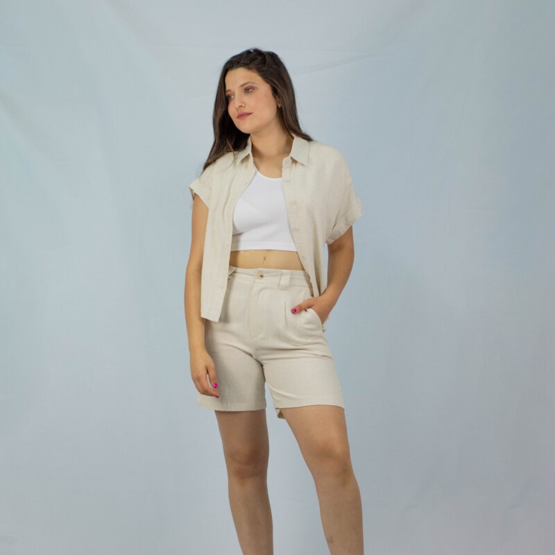 Camisa Lino Slowly Off White