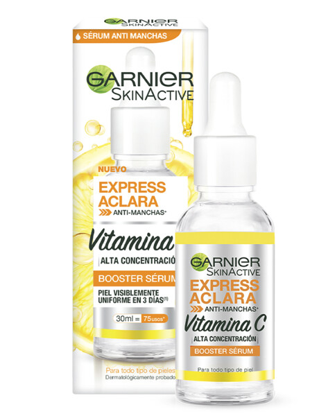 Sérum anti manchas Garnier Express Aclara con vitamina C 30ml Sérum anti manchas Garnier Express Aclara con vitamina C 30ml