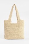 Cartera canasto geometric beige