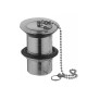 Valvula De Lavatorio Con Tapon Sin Desborde Brush Nickel 1¨1/4 Aqualia