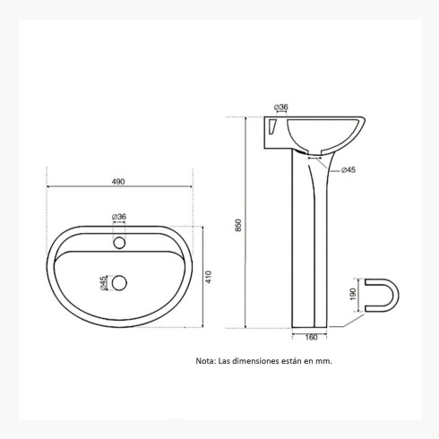 LOZA SANITARIA JUEGO DE LOZA GRAND BLANCO BACHA BLANCO