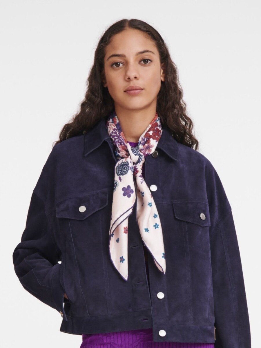 Longchamp -Pañuelo de seda, Longchamp - Violeta 