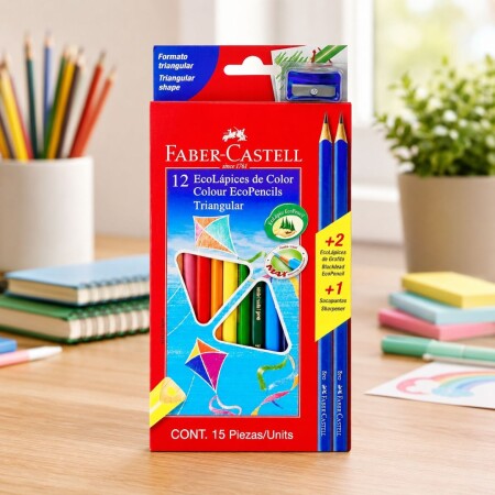 LAPICES DE COLOR FABER CASTELL X 12 UNIDADES + SACAPUNTAS LAPICES DE COLOR FABER CASTELL X 12 UNIDADES + SACAPUNTAS