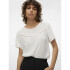 VMMENNY SS LACE TOP WVN GA SNOW WHITE