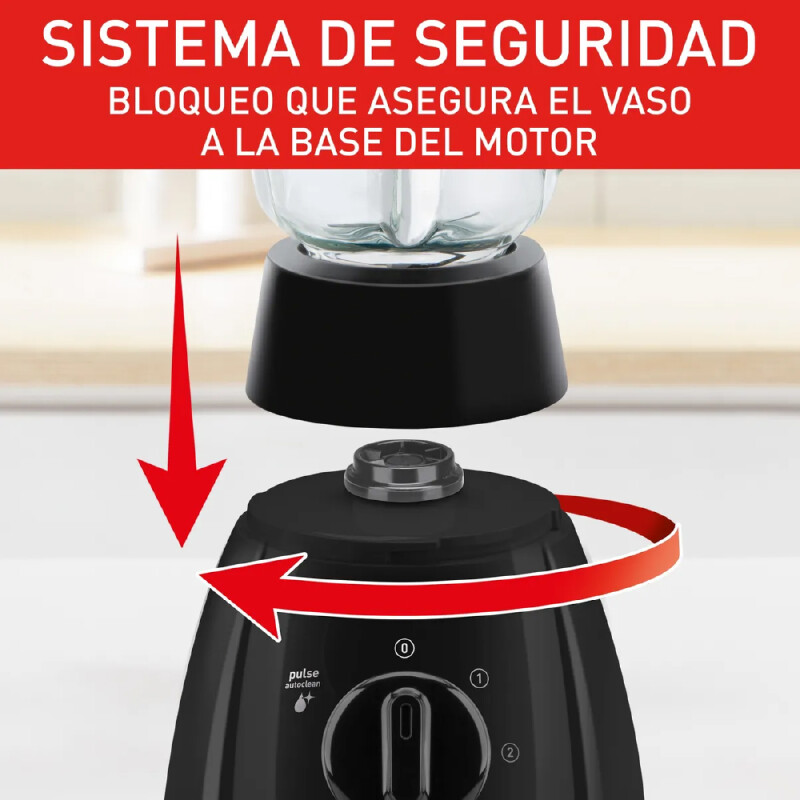 Licuadora jarra de vidrio Optimix Moulinex 2 velocidades + pulso Licuadora jarra de vidrio Optimix Moulinex 2 velocidades + pulso