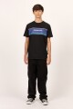 REMERA GRID TEE BOYS J-negro
