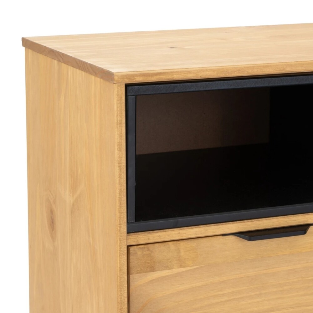 APARADOR BARGUEÑO EN MADERA MACIZA - 2 CAJONES - PUERTA EN VIDRIO APARADOR BARGUEÑO EN MADERA MACIZA - 2 CAJONES - PUERTA EN VIDRIO
