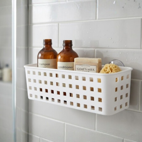 Cesto organizador con ventosas rectangular SURTIDO