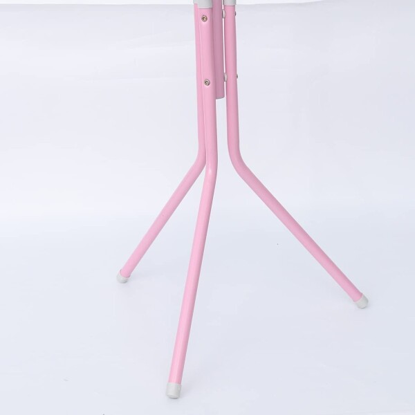 Perchero Metálico Reforzado Organizador De Ropa Ganchos Variante Color Rosa