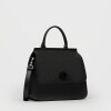Cartera de Mano Catalana En Cuero Graneado Negro