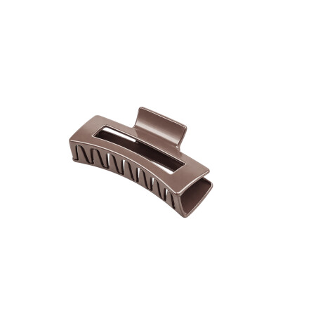 Broche pinza de pelo de silicona flexible Marron