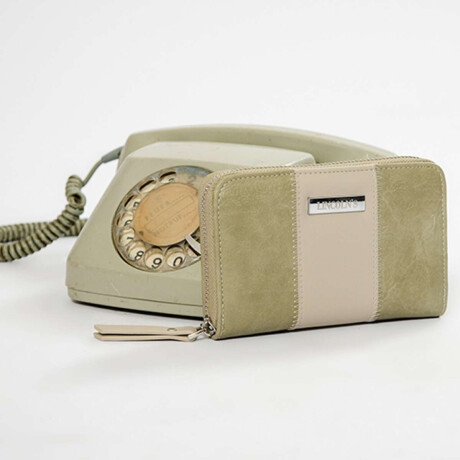 Billetera dedalera Cilantro y Piel